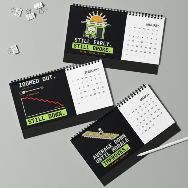 2027 Desk Calendar, Funny Crypto Trader Calendar, 12 Months of Market Humor, Investor Gift, Office Desk Decor, Tent Calendar 10x5 2027 Desk Calendar, Funny Crypto Trader Calendar, 12 Months of Market Humor, Investor Gift, Office Desk Decor, Tent Calendar 10x5
