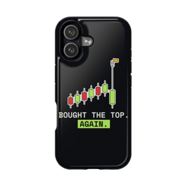 Bought the Top. Again. Phone Case, Funny Crypto Trader Impact Case, Candlestick Chart Cover, Investor Gift, for iPhone 17 and Galaxy S26