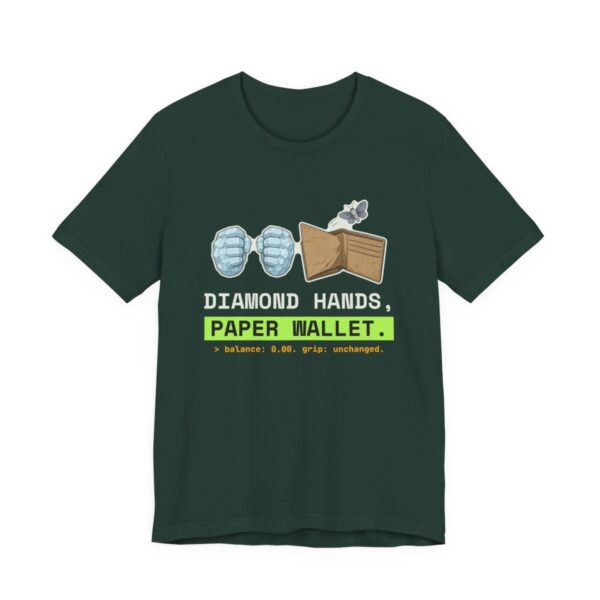 Funny Crypto T-Shirt, Diamond Hands, Paper Wallet Tee, Empty Wallet Moth Shirt, Crypto Trader Gift, Investor Humor Top