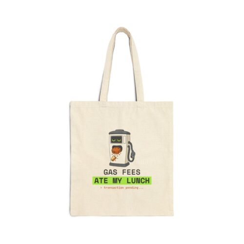Gas Fees Ate My Lunch Tote Bag, Funny Crypto Canvas Tote, Blockchain Humor Bag, Developer Gift, Trader Gift, Cotton Tote Gas Fees Ate My Lunch Tote Bag, Funny Crypto Canvas Tote, Blockchain Humor Bag, Developer Gift, Trader Gift, Cotton Tote