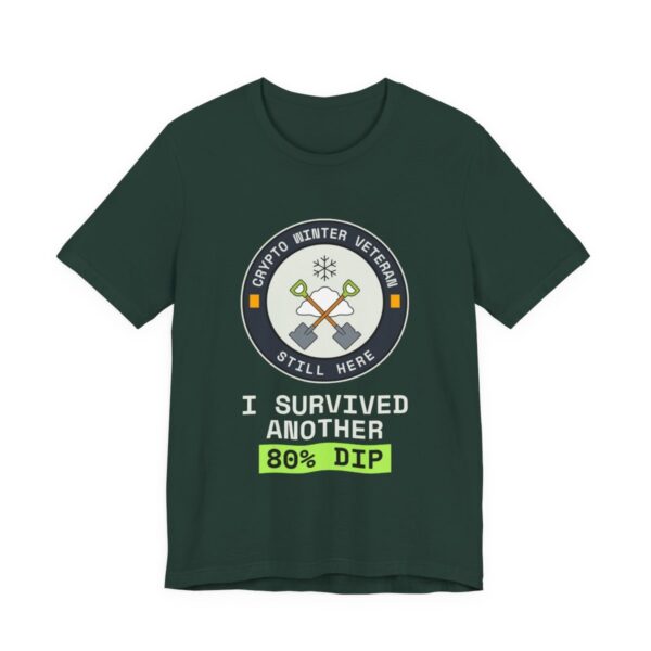 I Survived Another 80% Dip T-Shirt, Funny Crypto Winter Shirt, Market Crash Survivor Tee, Investor Gift, Trader Humor Top