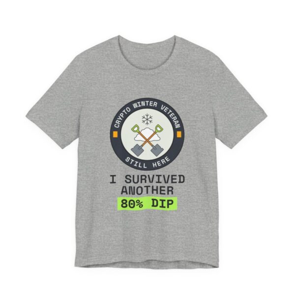 I Survived Another 80% Dip T-Shirt, Funny Crypto Winter Shirt, Market Crash Survivor Tee, Investor Gift, Trader Humor Top
