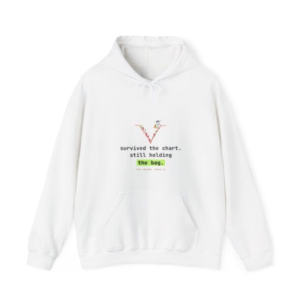 Survived the Chart. Still Holding the Bag. hoodie in White Survived the Chart. Still Holding the Bag. hoodie in White